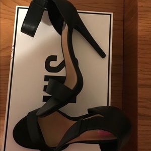 SM Black Heels with Ankle Strap